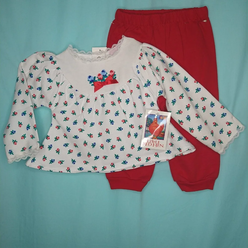 Little Red Hen Vintage sweatshirt sweatpants set 18M new nwt daycare
